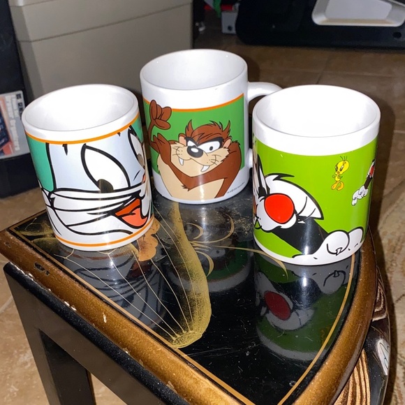 Warner Bros. Other - Box28 Warner Bros. Cartoon Character Mug Trio - Green, White, and Orange 12oz